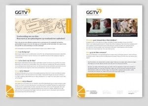 huisstijl portfolio Ben Drost GGTV flyer