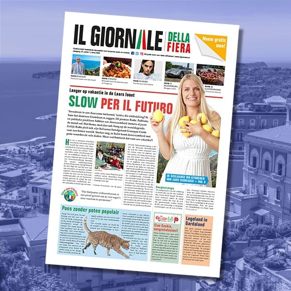 Dtp-opmaak Il Giornale, gratis krant over Italië (opdrachtgever: Vicini Media, Zeist)