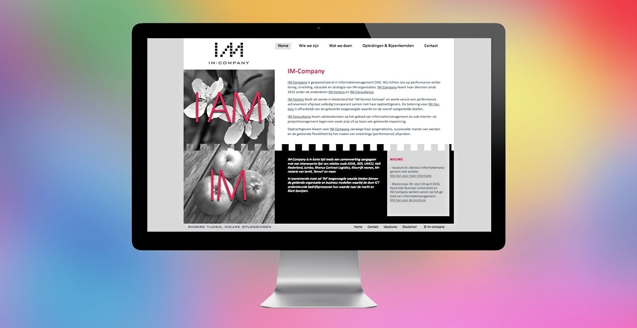 IM-Company website design