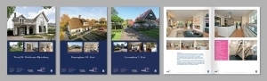 Ontwerp basisgrid en dtp van woningbrochures voor WVO Makelaars te Zeist en Utrecht door Ben Drost